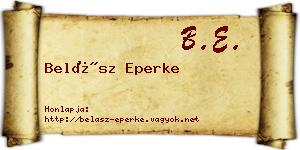 Belász Eperke névjegykártya